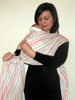 Burp position with ring sling