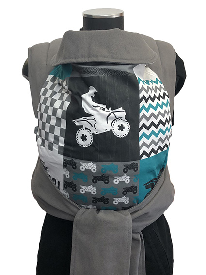 marsipos-mei-tai-4685-wild-rider-patchwork-4121-10 Εργονομικός μάρσιπος Αστεράκι mei tai Wild Rider Patchwork και γκρι ράντες 4685