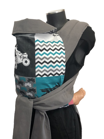 marsipos-mei-tai-4685-wild-rider-patchwork-4121-12 Εργονομικός μάρσιπος Αστεράκι mei tai Wild Rider Patchwork και γκρι ράντες 4685