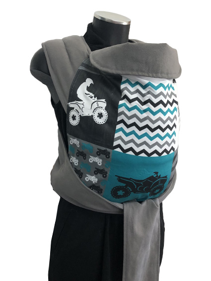 marsipos-mei-tai-4685-wild-rider-patchwork-4121-2 Εργονομικός μάρσιπος Αστεράκι mei tai Wild Rider Patchwork και γκρι ράντες 4685