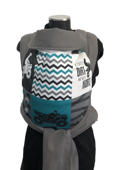 marsipos-mei-tai-4685-wild-rider-patchwork-4121-4 Εργονομικός μάρσιπος Αστεράκι mei tai Wild Rider Patchwork και γκρι ράντες 4685