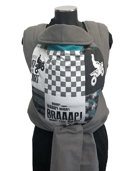 marsipos-mei-tai-4685-wild-rider-patchwork-4121-5 Εργονομικός μάρσιπος Αστεράκι mei tai Wild Rider Patchwork και γκρι ράντες 4685