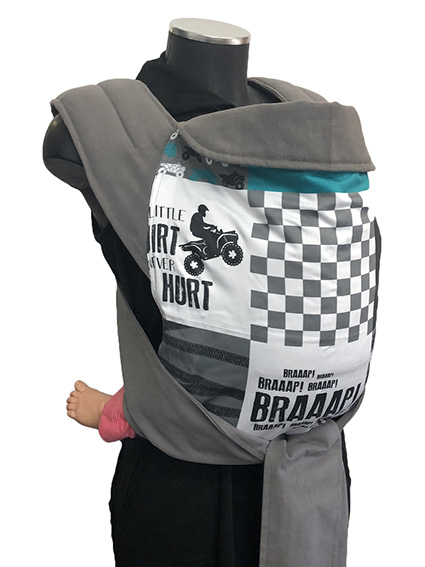 marsipos-mei-tai-4685-wild-rider-patchwork-4121-7 Εργονομικός μάρσιπος Αστεράκι mei tai Wild Rider Patchwork και γκρι ράντες 4685