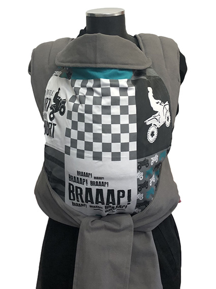 marsipos-mei-tai-4685-wild-rider-patchwork-4121-9 Εργονομικός μάρσιπος Αστεράκι mei tai Wild Rider Patchwork και γκρι ράντες 4685