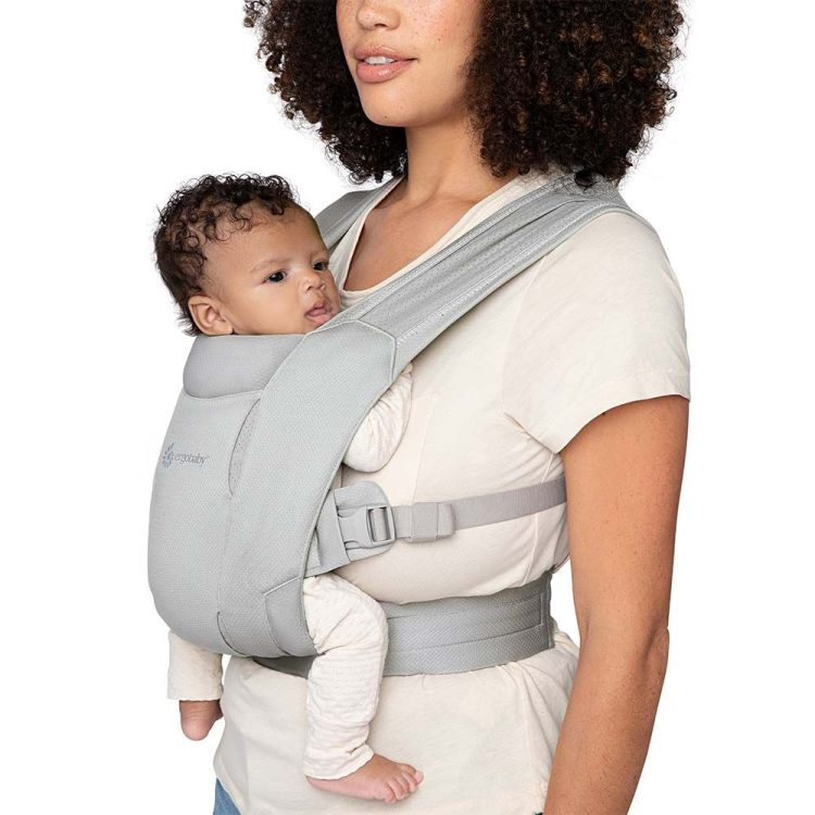 Μάρσιπος για νεογέννητα Ergobaby Embrace Soft air mesh Soft Grey