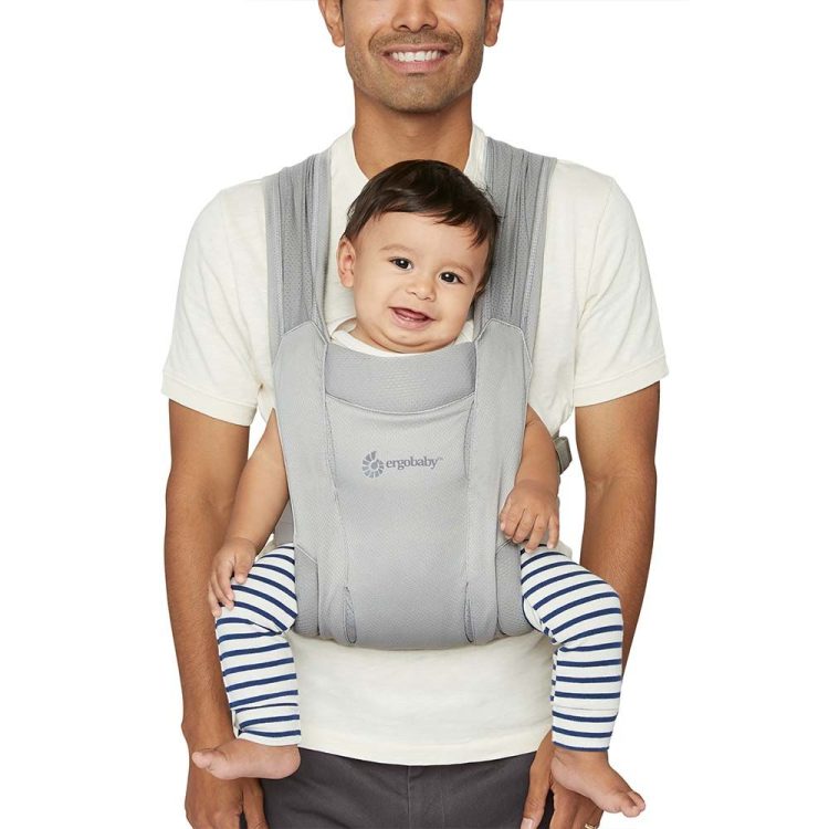 Μάρσιπος για νεογέννητα Ergobaby Embrace Soft air mesh Soft Grey