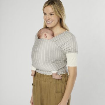 Ελαστικός μάρσιπος Aura baby wrap χρώμα Grey Stripes