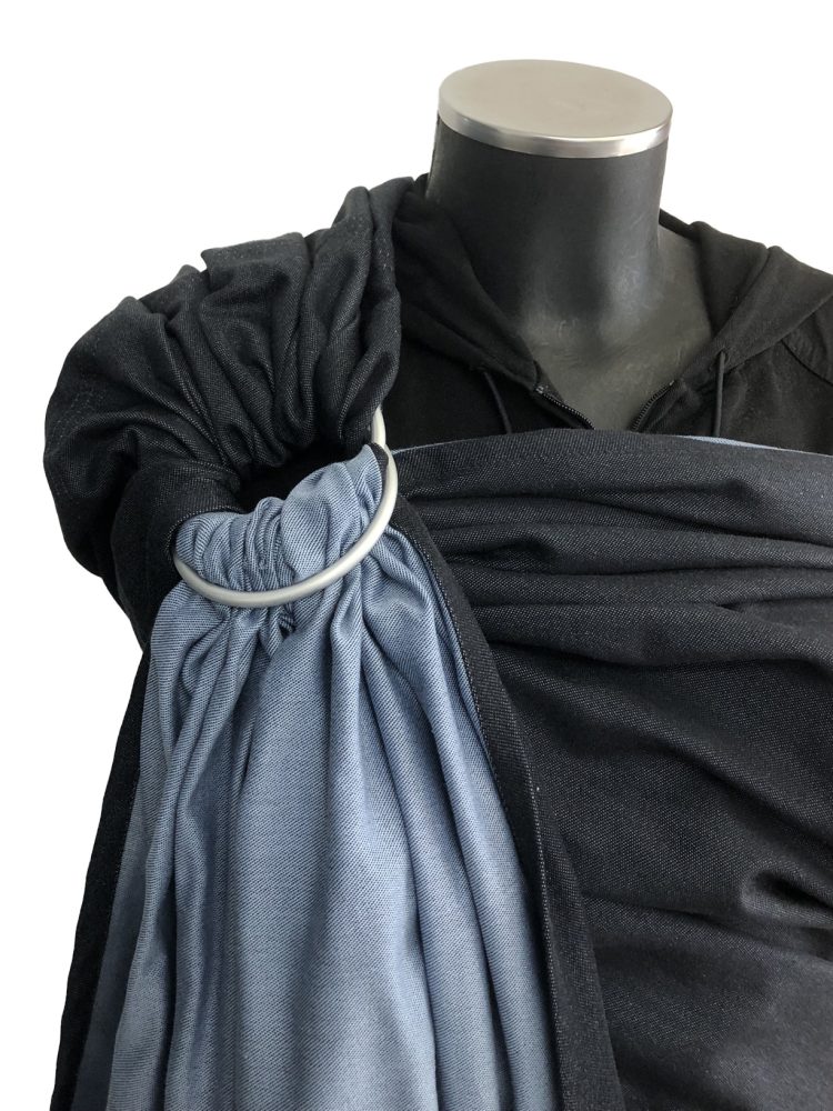 Μάρσιπος ring sling διπλής όψης soft and cool γαλάζιο και μπλε σκούρο 1742