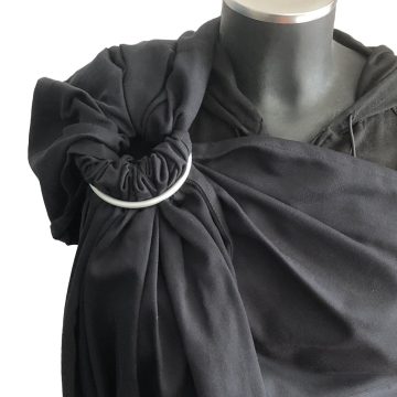 Μάρσιπος ring sling διπλής όψης soft and cool μαύρο 1744