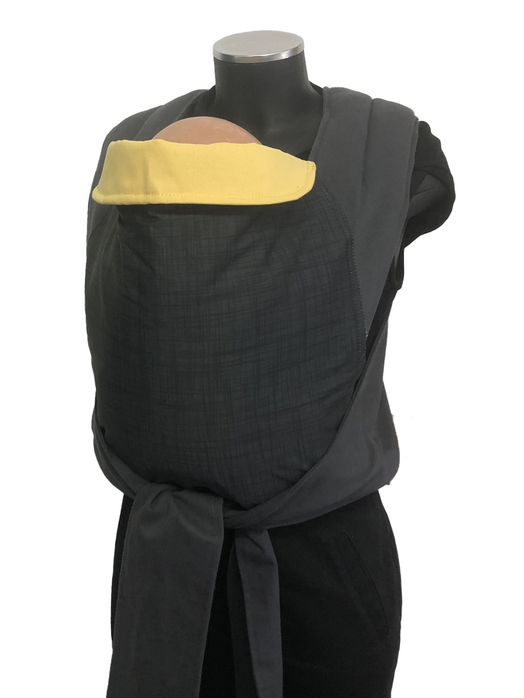 marsipos-mei-tai-4753-faux-4098-4110-2 Εργονομικός μάρσιπος Αστεράκι mei tai με γκρι και κίτρινο, διπλής όψης