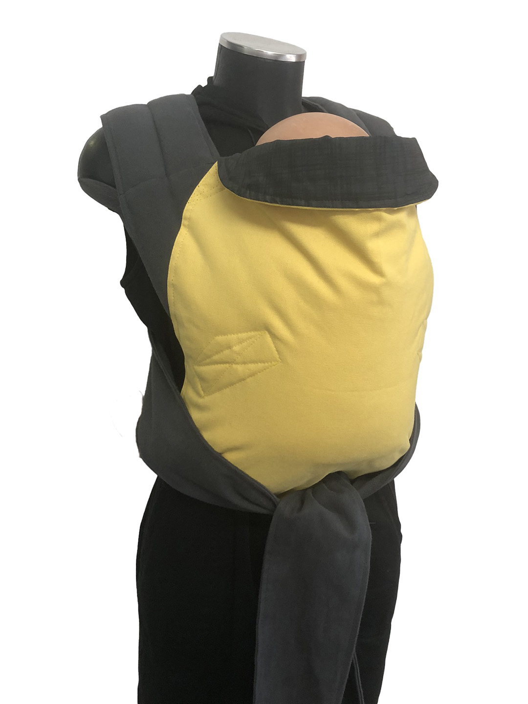 marsipos-mei-tai-4753-faux-4098-4110-5 Εργονομικός μάρσιπος Αστεράκι mei tai με γκρι και κίτρινο, διπλής όψης