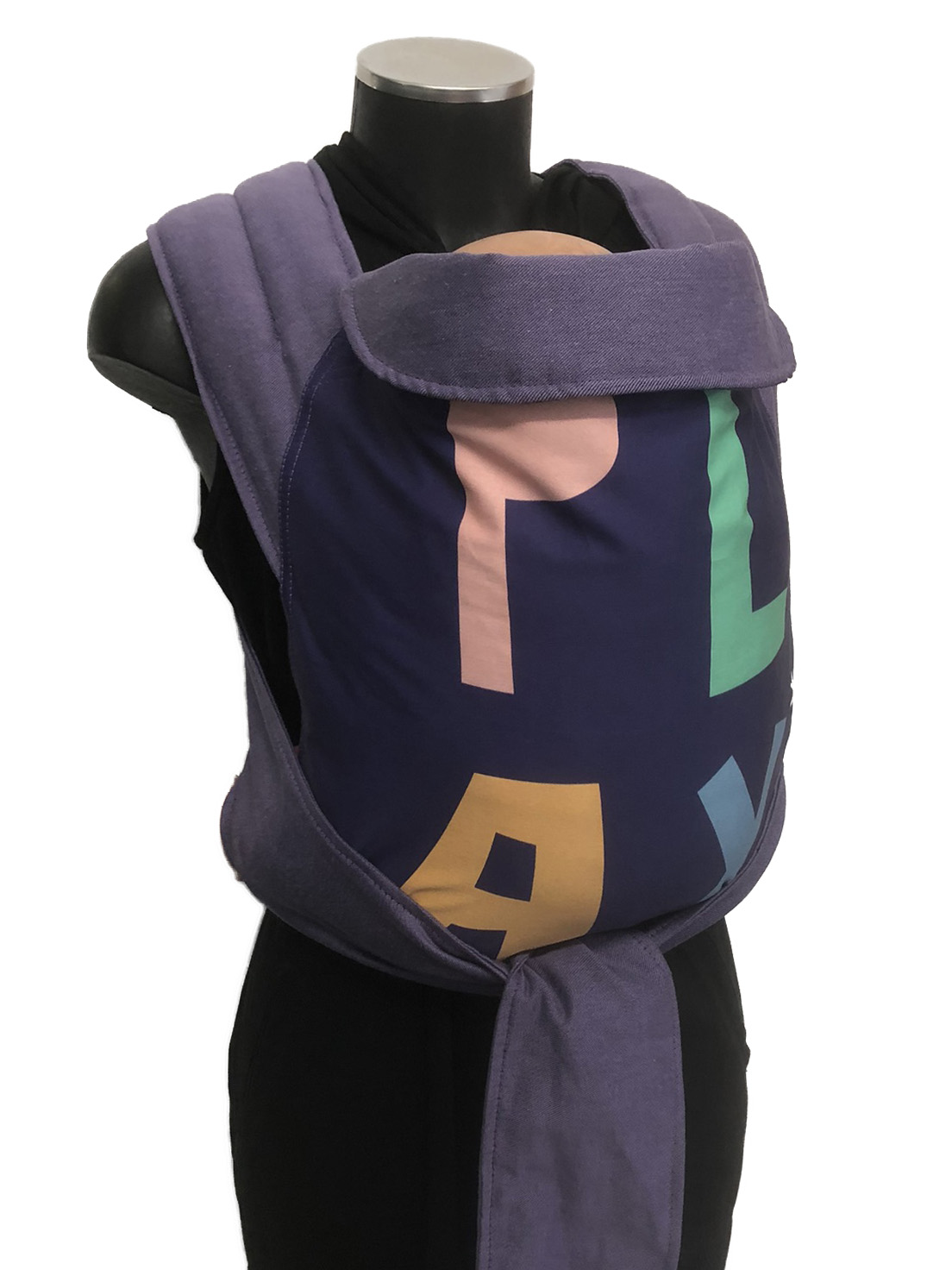 marsipos-mei-tai-4745-play-every-day-lilac-purple-soft-and-cool-3 Εργονομικός μάρσιπος mei tai από νεογέννητο με μήνυμα Play Every day, μωβ λιλά, οργανικό βαμβάκι, πολύ απαλό