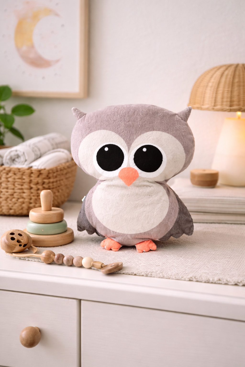 decor-nursery-pillow-owl-2 Χειροποίητο Μαξιλάρι Κουκουβάγια - Διακοσμητικό Παιδικού Δωματίου