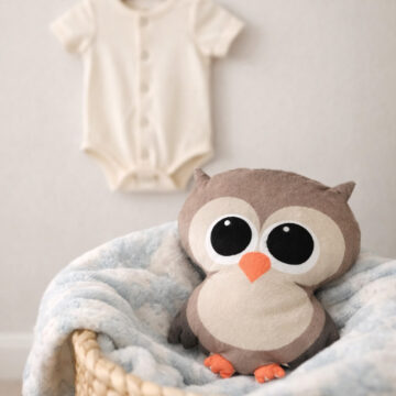 Χειροποίητο Μαξιλάρι Κουκουβάγια - Διακοσμητικό Παιδικού Δωματίου