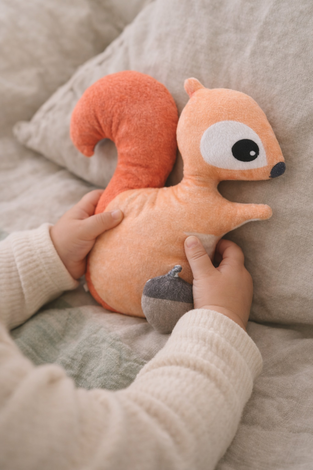 decor-nursery-pillow-squirrel-6 Χειροποίητο Μαξιλάρι Σκίουρος - Διακοσμητικό Παιδικού Δωματίου