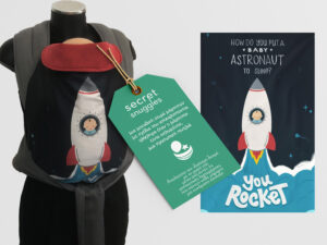 Εργονομικός μάρσιπος mei tai με σχέδιο Πύραυλο