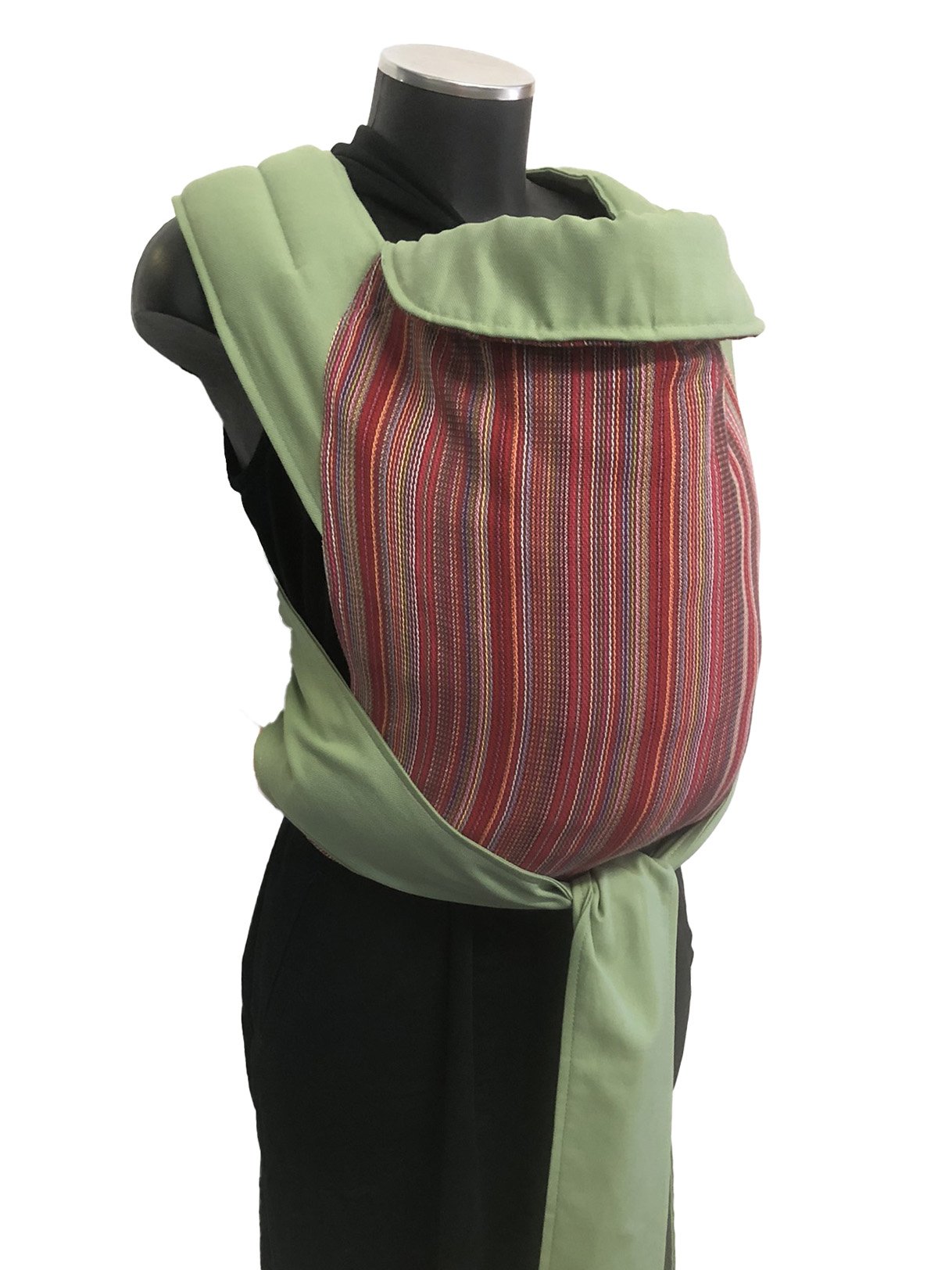 marsipos-mei-tai-4760-red-stripes-soft-and-cool-avocado-green-4 Εργονομικός μάρσιπος mei tai σε χρώματα ριγέ και avocado green, απαλό και δροσερό ύφασμα