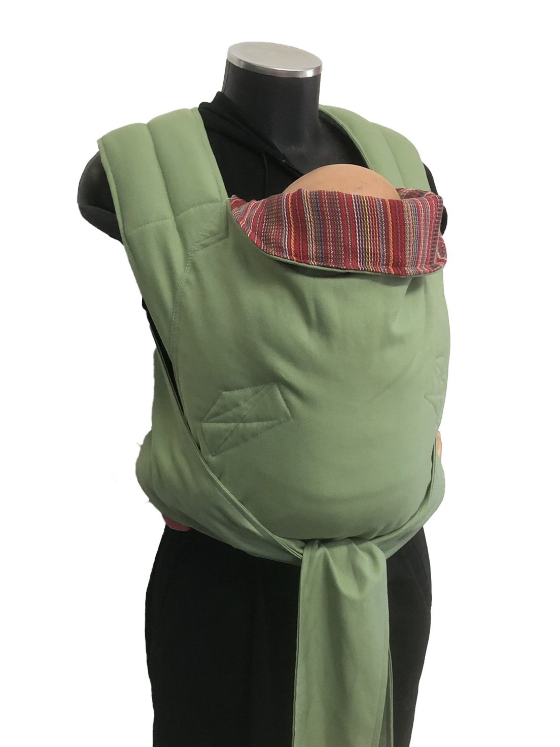 marsipos-mei-tai-4760-red-stripes-soft-and-cool-avocado-green-7 Εργονομικός μάρσιπος mei tai σε χρώματα ριγέ και avocado green, απαλό και δροσερό ύφασμα