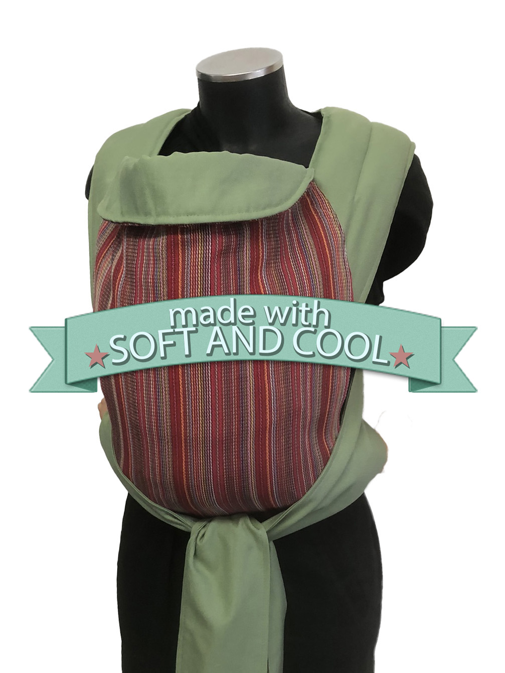 marsipos-mei-tai-4760-red-stripes-soft-and-cool-avocado-green Εργονομικός μάρσιπος mei tai σε χρώματα ριγέ και avocado green, απαλό και δροσερό ύφασμα