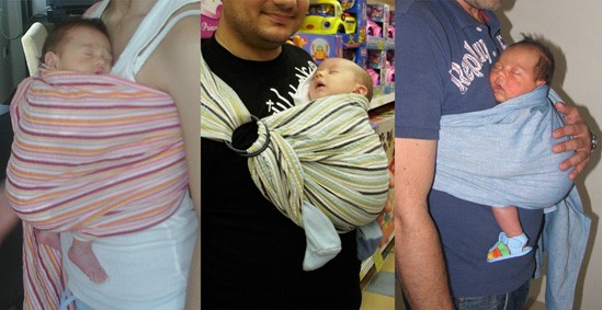 Newborns in a ring sling