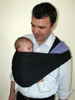 Baby in a pouch carrier