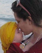 Kisses with the baby!