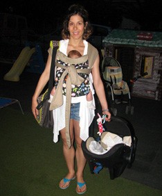 Carrying a car seat