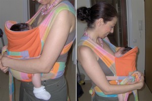 Nursing moments in a mei tai