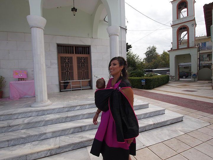 Arriving at the church