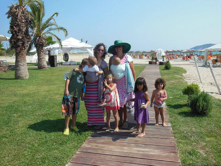 Babywearing at the beach