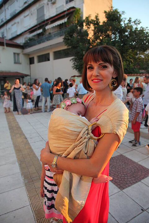 In mum's arms