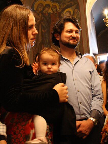 At the christening