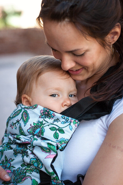KiBi Baby Carrier Blue Flowers via Asteraki Slings - Image 7