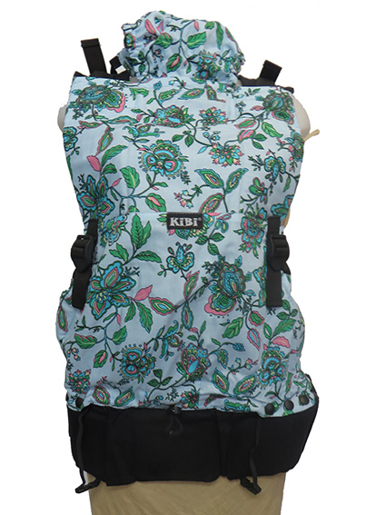 KiBi Baby Carrier Blue Flowers via Asteraki Slings