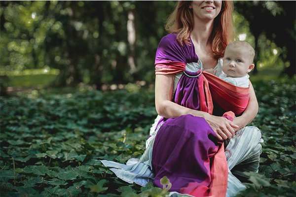 Μάρσιπος Αγκαλιάς Ring Sling Purple Love - Image 3