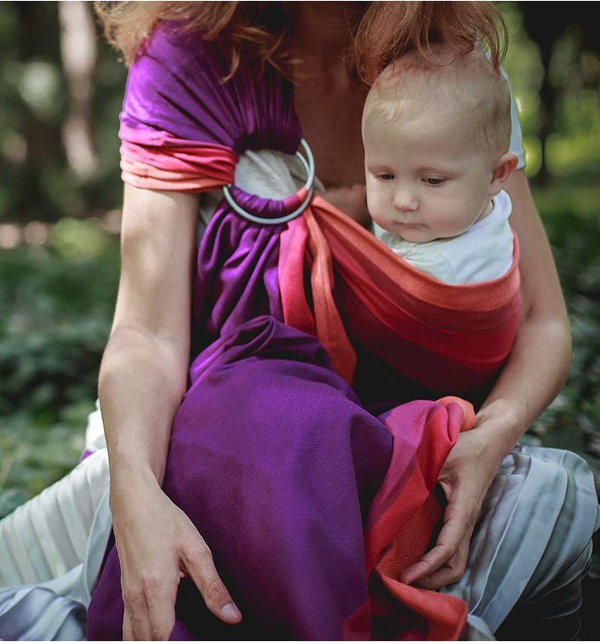 Μάρσιπος Αγκαλιάς Ring Sling Purple Love - Image 2