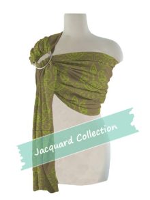 Ζακάρ Υφαντός Μάρσιπος Αγκαλιάς Ring Sling Paisley Lime Green