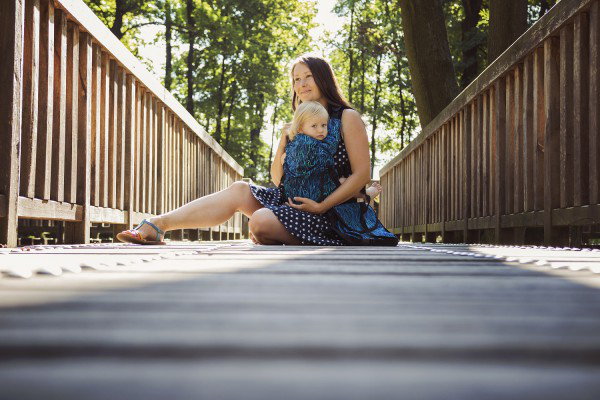 KiBi Baby Carrier Batik Blue via Asteraki Slings - Image 3
