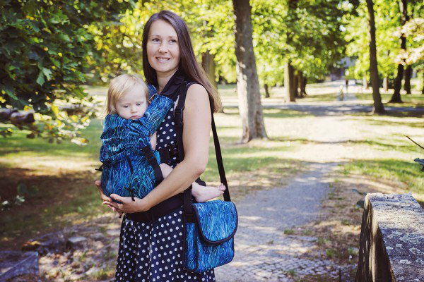 KiBi Baby Carrier Batik Blue via Asteraki Slings - Image 2