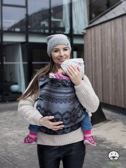 Diamond Lace Elegance Adjustable Baby Carrier - Image 5