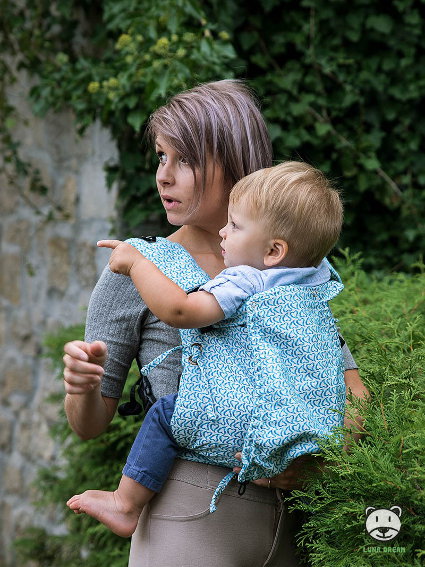 Little hearts Blue Adjustable Baby Carrier - Image 3