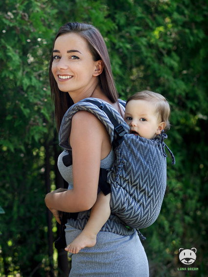 Herringbone Grey Adjustable Baby Carrier