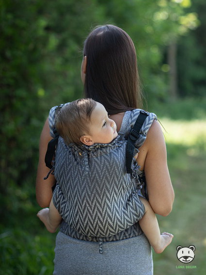 Herringbone Grey Adjustable Baby Carrier - Image 4
