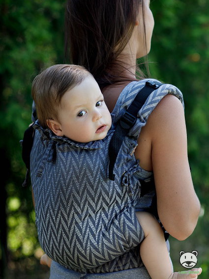 Herringbone Grey Adjustable Baby Carrier - Image 2