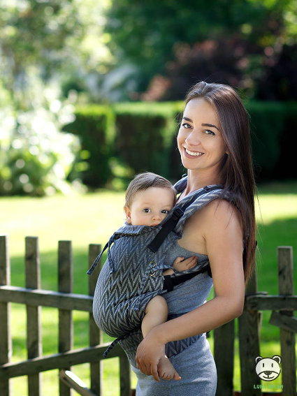 Herringbone Grey Adjustable Baby Carrier - Image 3