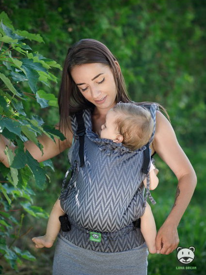 Herringbone Grey Adjustable Baby Carrier - Image 5