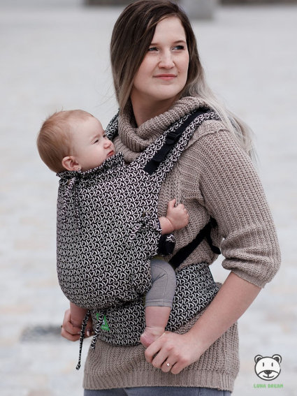 Little hearts Ecru Adjustable Baby Carrier - Image 3