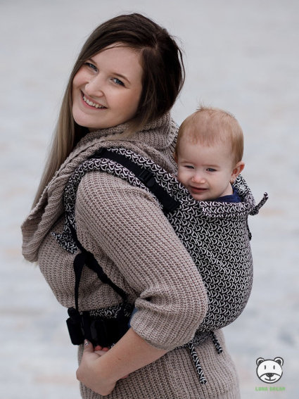 Little hearts Ecru Adjustable Baby Carrier