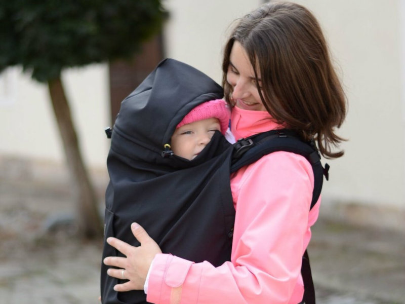 KiBi Babywearing Softshell Cover - Black - Image 6