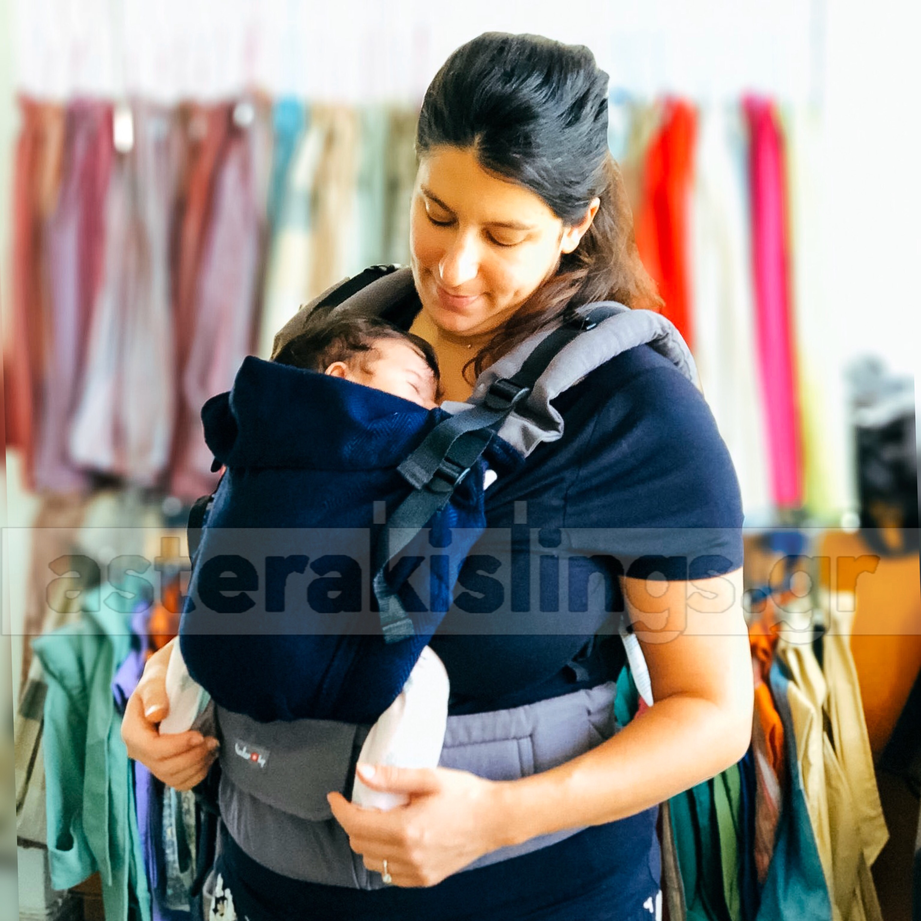 Newborn baby in a Kinder Hop